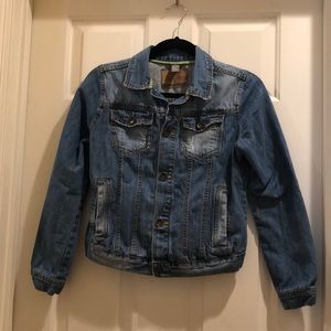 Zara kids distressed jean jacket